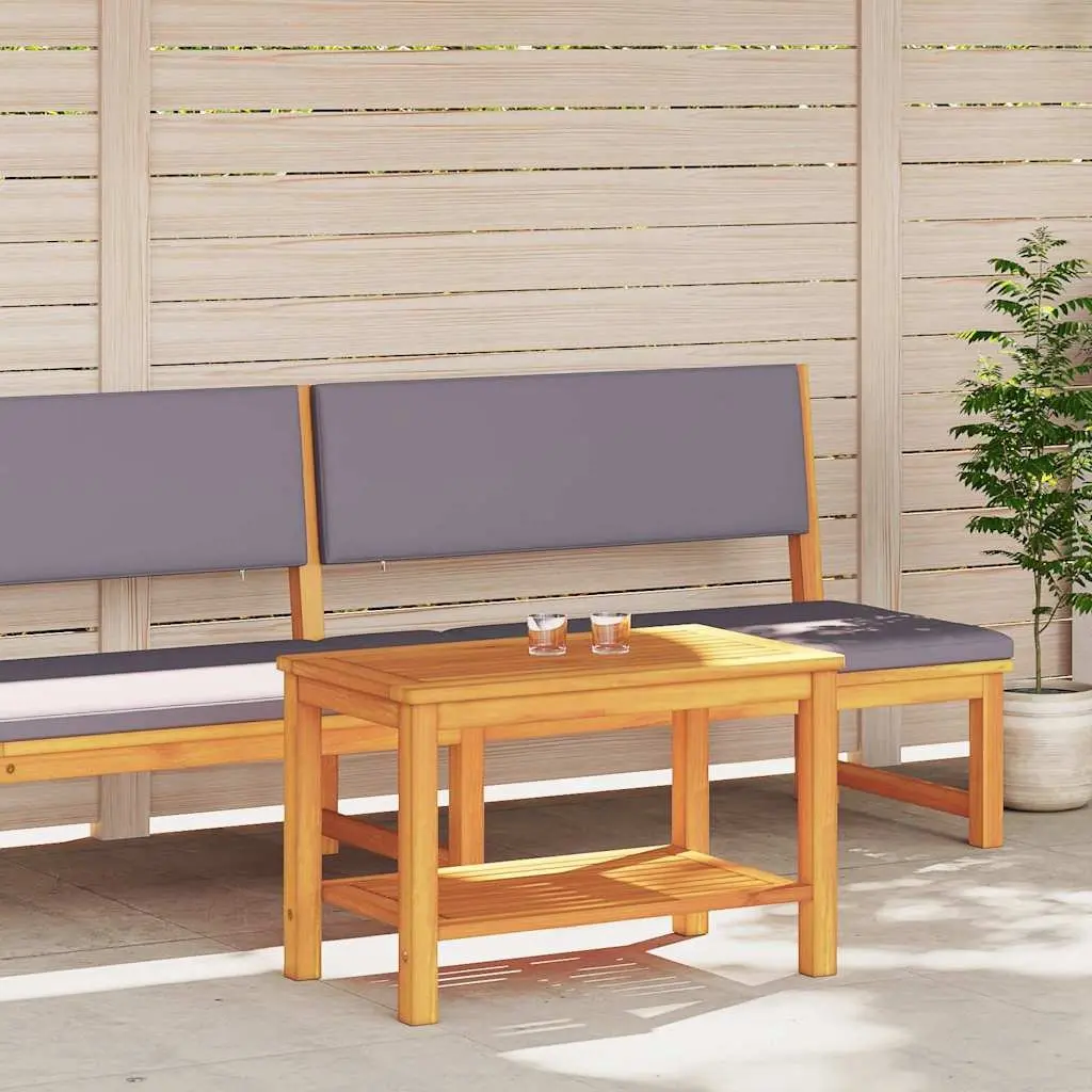 Solid Acacia Wood Side Table Brown Accent Coffee Table Garden Patio Indoor