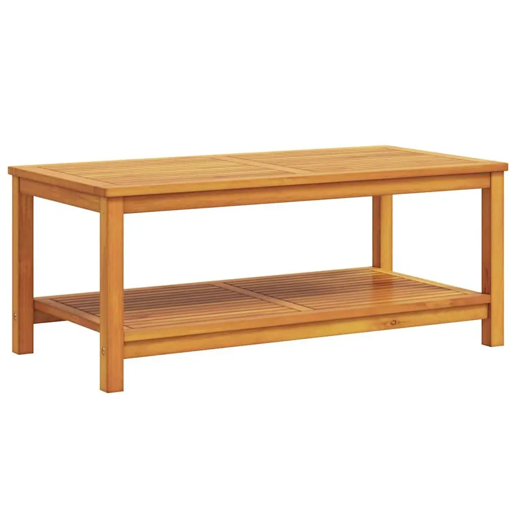 Side Table Solid Acacia Wood Garden Patio Outdoor Indoor Accent Furniture 110cm