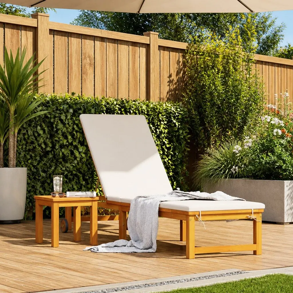 Sun Lounger Reclining Chair Outdoor Garden Patio Lounge Seat Adjustable Backrest