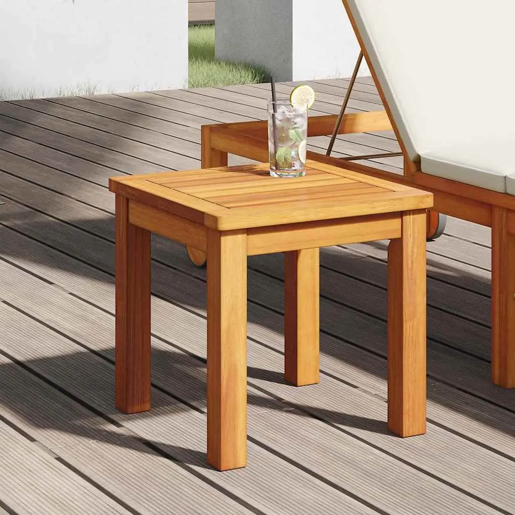 Square Side Table in Solid Acacia Wood for Indoors & Outdoors