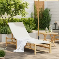 Premium Sun Lounger with Adjustable Backrest and Cushions