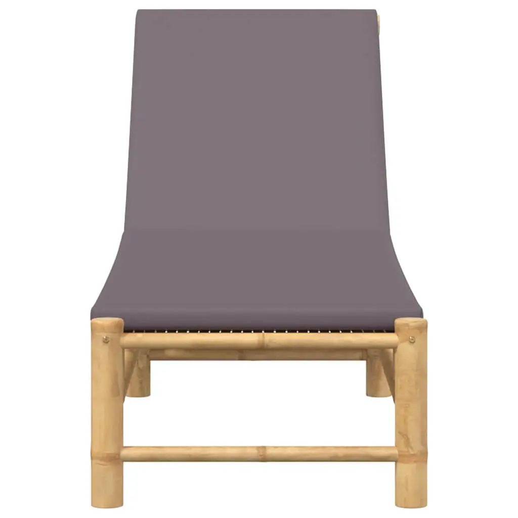 Bamboo Sun Lounger with Adjustable Backrest for Comfort
