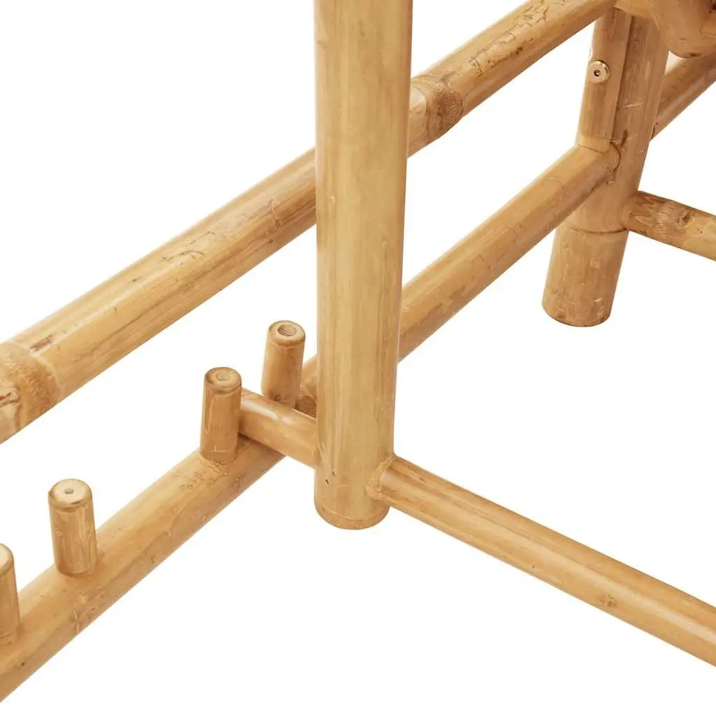 Bamboo Sun Lounger with Adjustable Backrest for Comfort