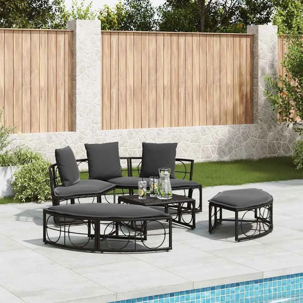 Modular Outdoor Lounge Bed with Cushions