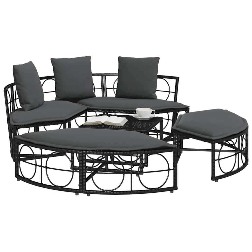 Modular Outdoor Lounge Bed with Cushions
