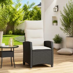 Durable Outdoor Reclining Garden Chair with Foldable Table
