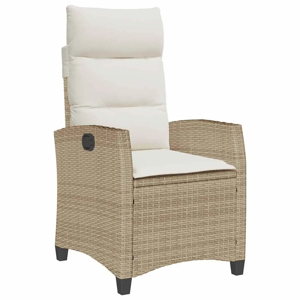 Reclining Garden Chair with Foldable Side Table