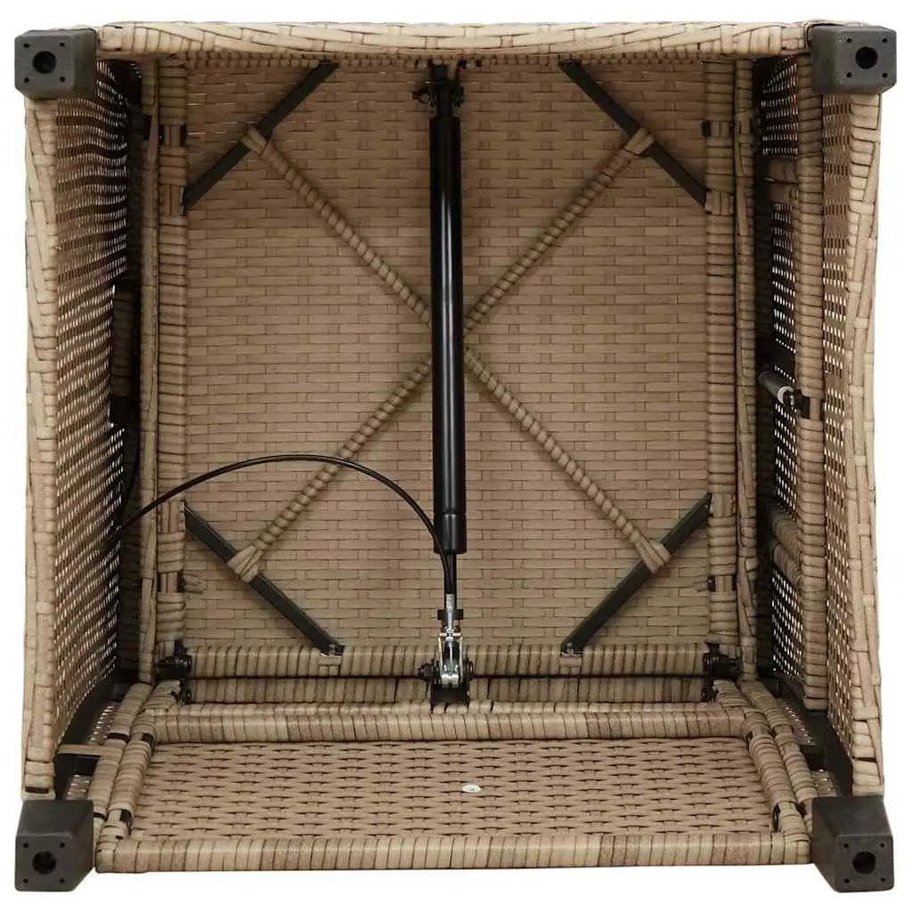 Reclining Garden Chair with Foldable Side Table