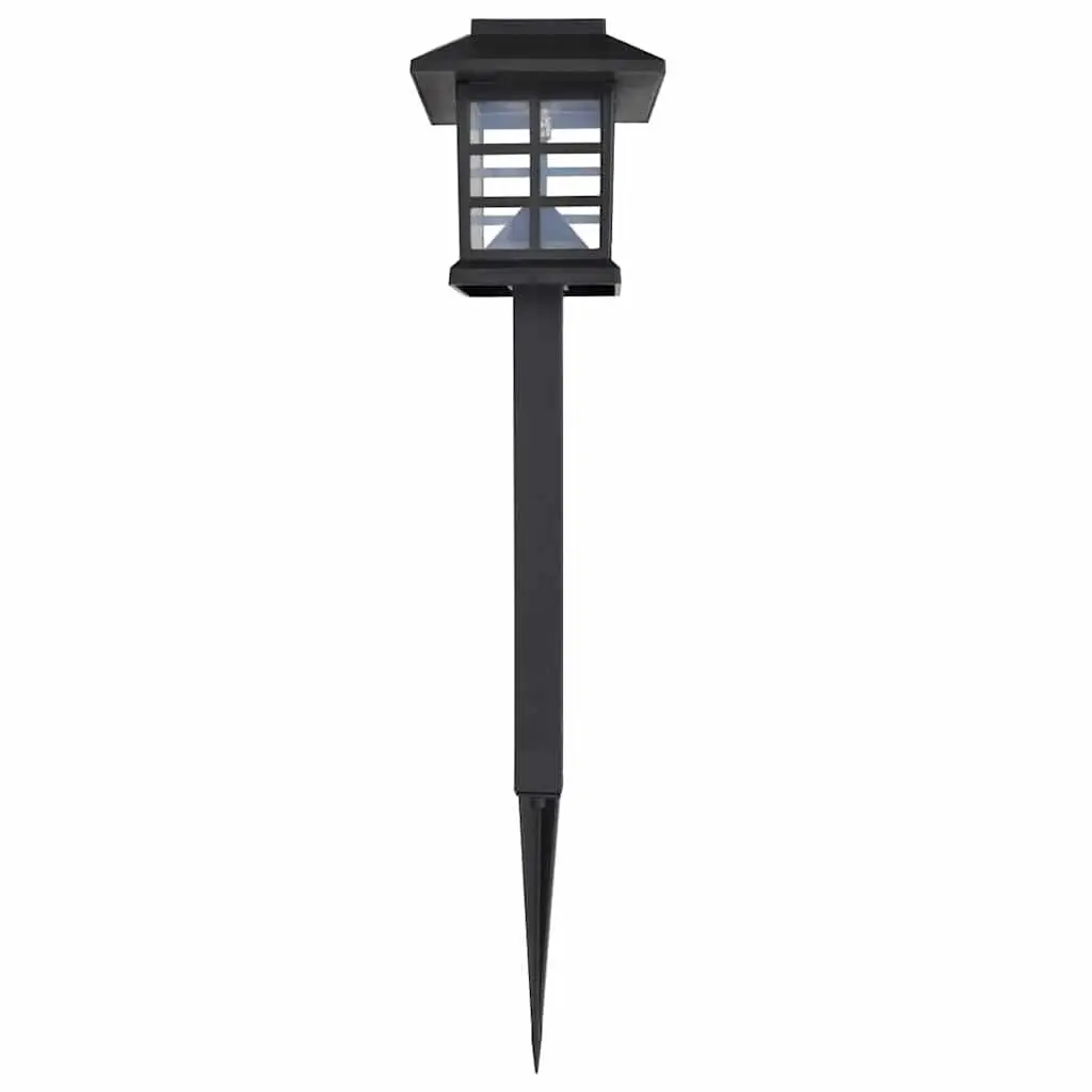 Outdoor Solar Lamp LED Light Set Black 12 Piece