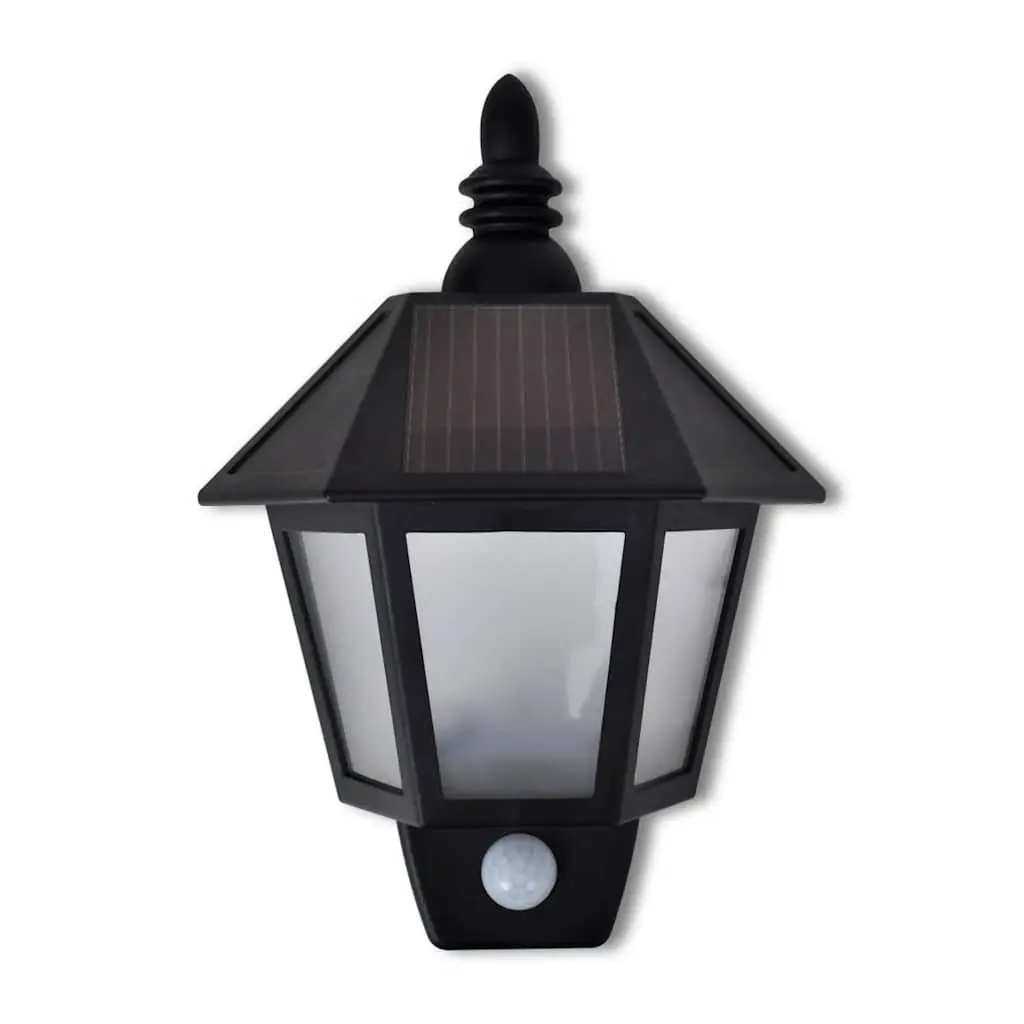 Outdoor Solar Lamp Black Motion Sensor Decorative Lighting for Garden and Patio