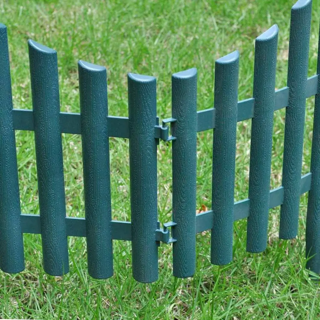 Lawn Edging Dividers Polypropylene 10m Green 17 Piece Set
