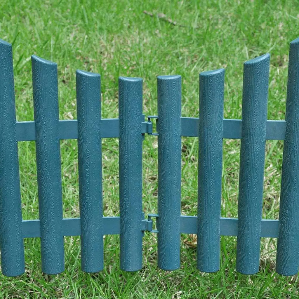 Lawn Edging Dividers Polypropylene 10m Green 17 Piece Set