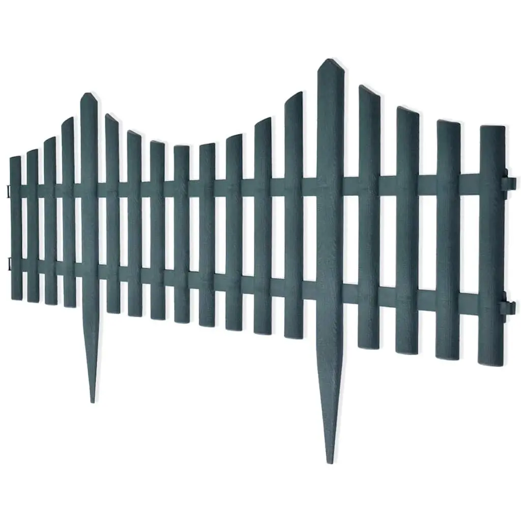 Lawn Edging Dividers Polypropylene 10m Green 17 Piece Set
