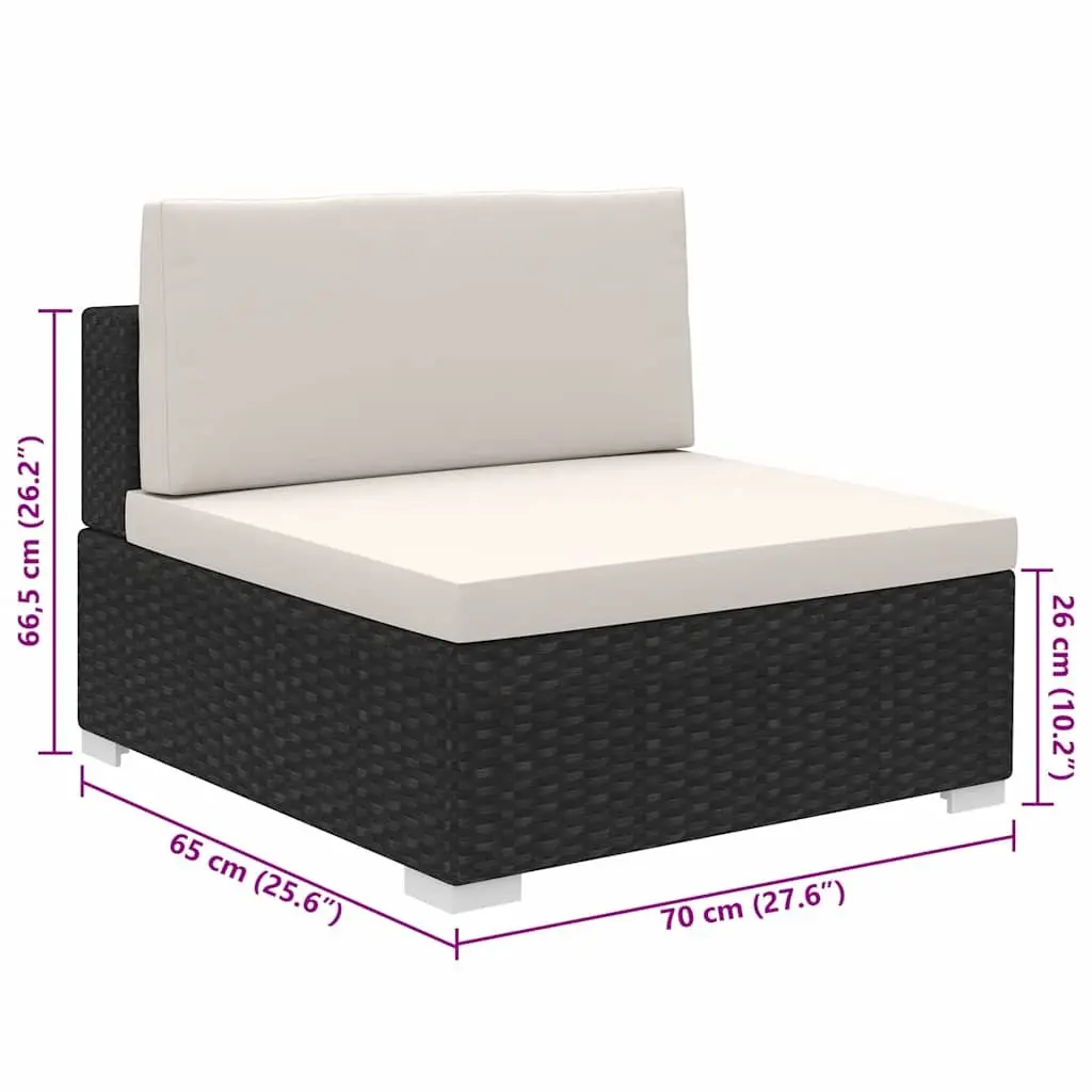 8 Piece Poly Rattan Garden Lounge Set