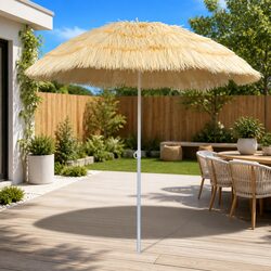 Durable Beach Parasol Tilt Umbrella 1.8m for Outdoor Use