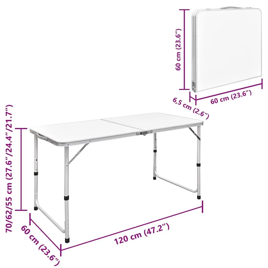 Height Adjustable Foldable Camping Table