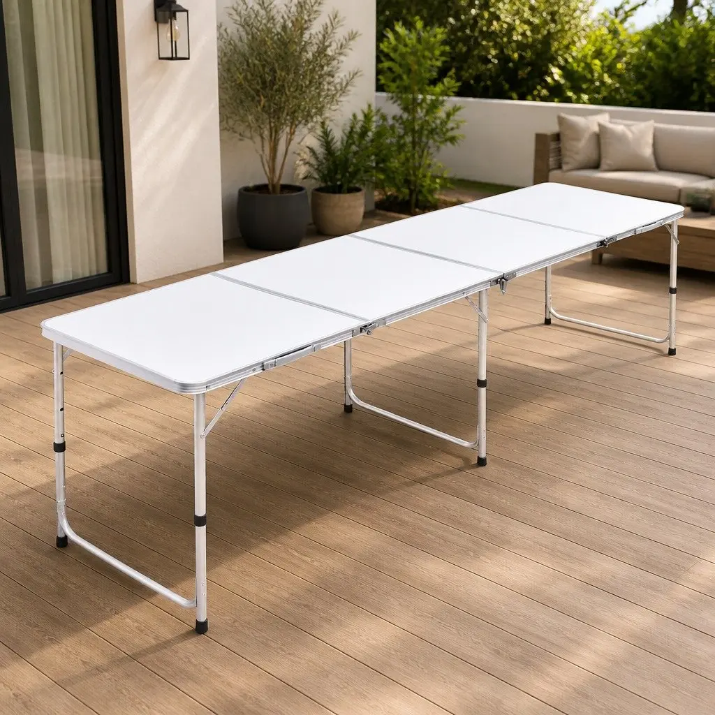 Portable Outdoor Picnic Table with Adjustable Height