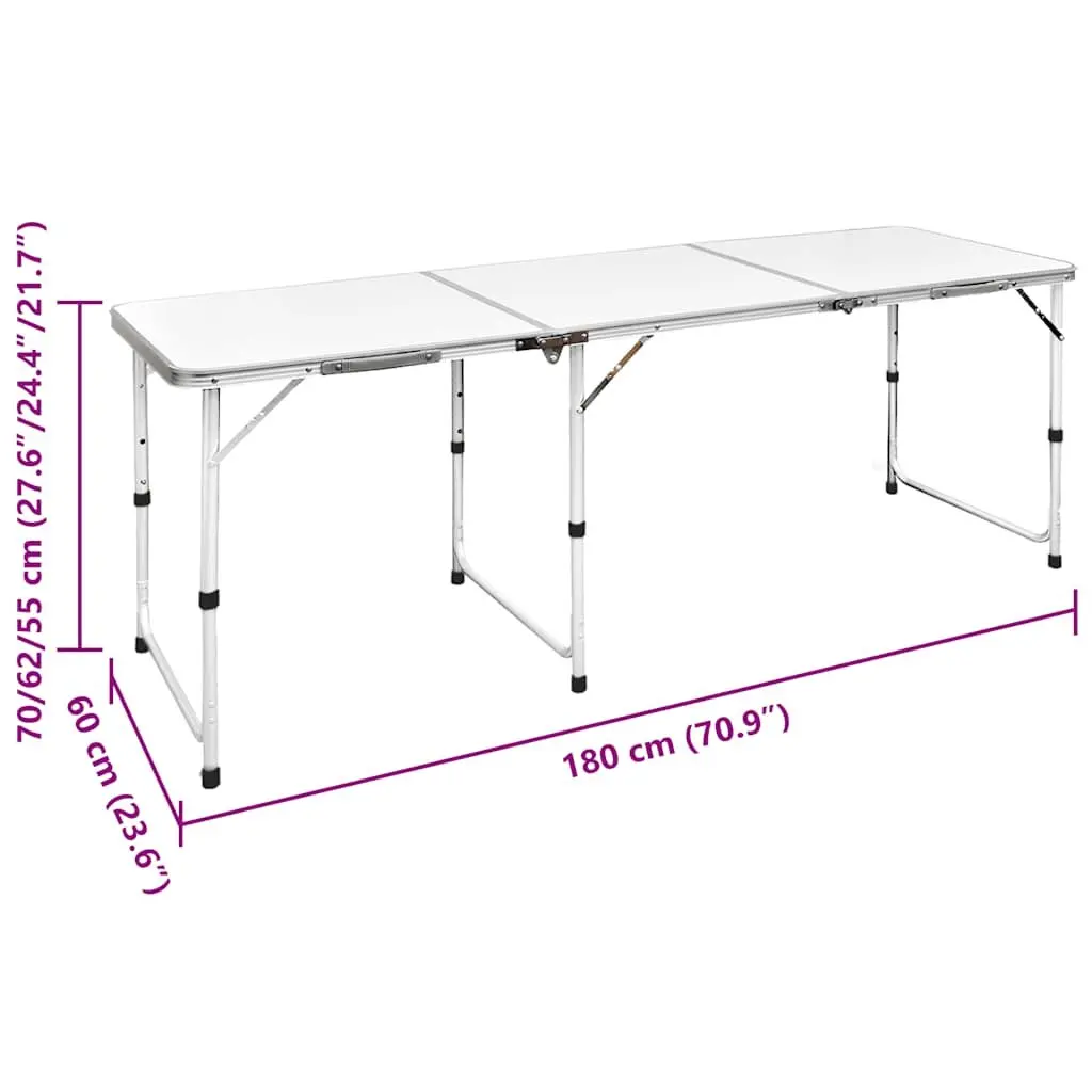 Foldable Camping Table with 6 Stools