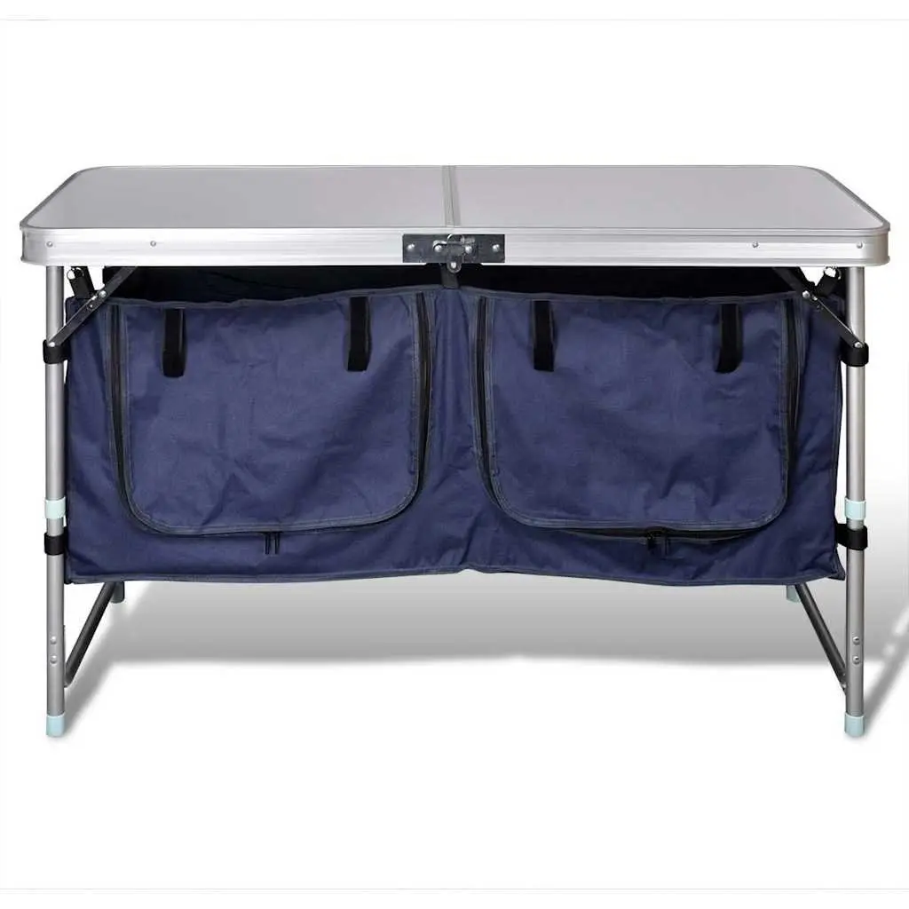 Foldable Camping Cupboard with Spacious Work Surface