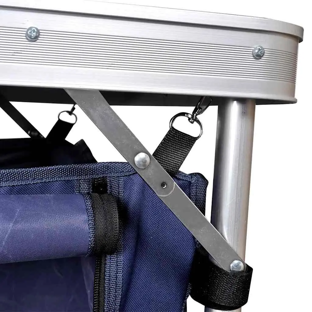 Foldable Camping Cupboard with Spacious Work Surface