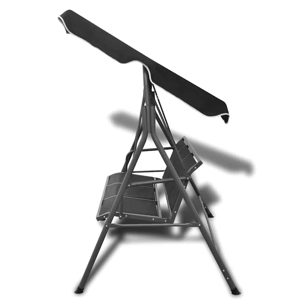 Garden Swing Bench with Canopy for Three
