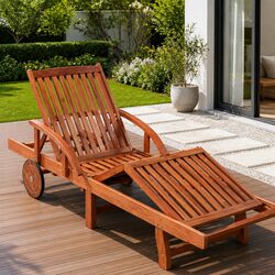 Adjustable Backrest Sun Lounger for Outdoor Spaces