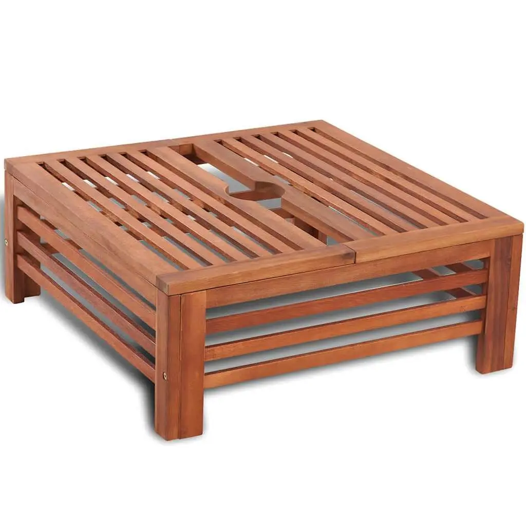 Wooden Parasol Stand Cover & Side Table