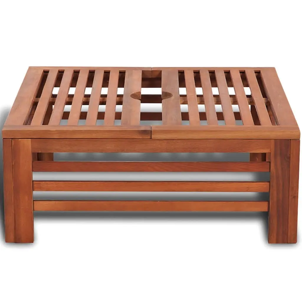 Wooden Parasol Stand Cover & Side Table