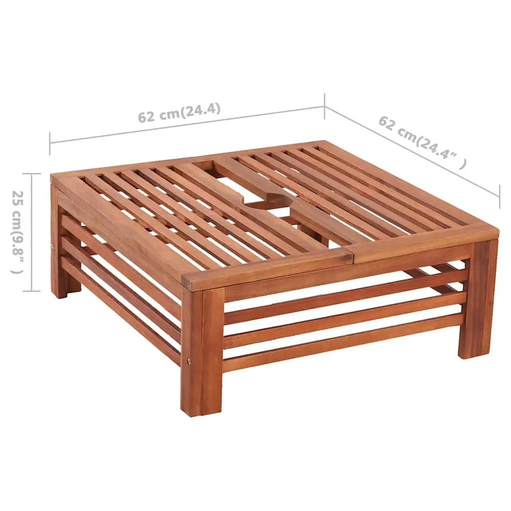 Wooden Parasol Stand Cover & Side Table