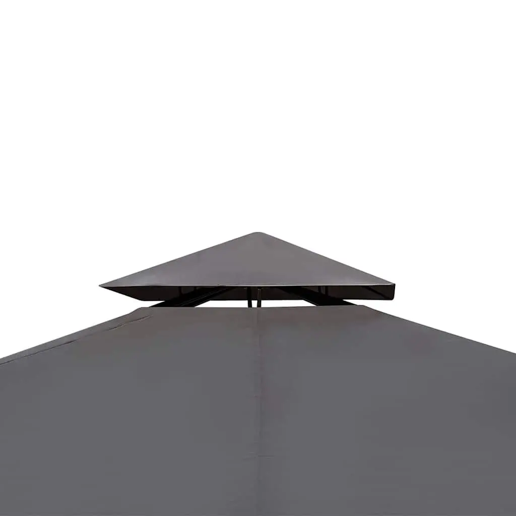3x3m Outdoor Gazebo with Grey Poly Rattan Canopy