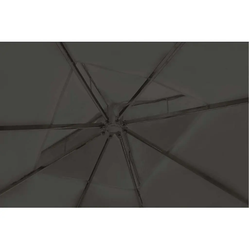 3x3m Outdoor Gazebo with Grey Poly Rattan Canopy