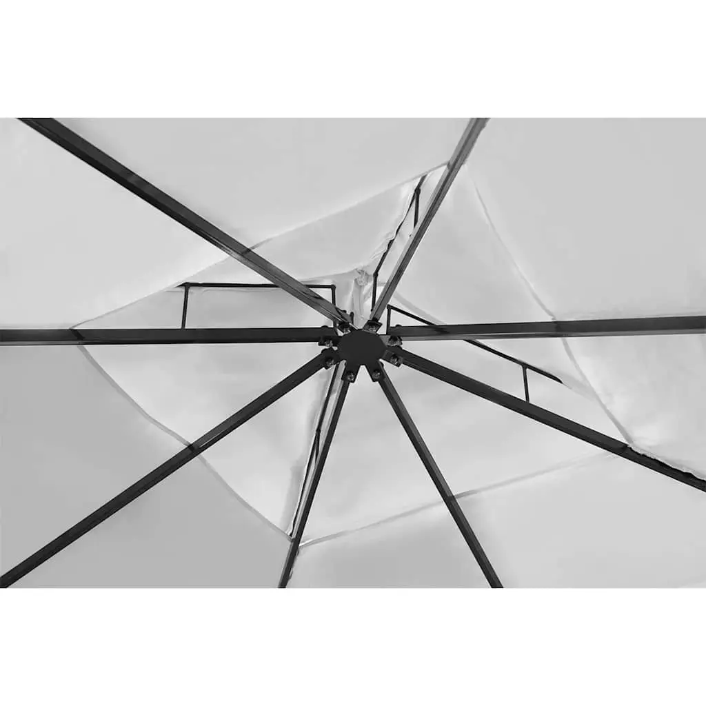 3x4m Poly Rattan Gazebo with Powder-Coated Frame