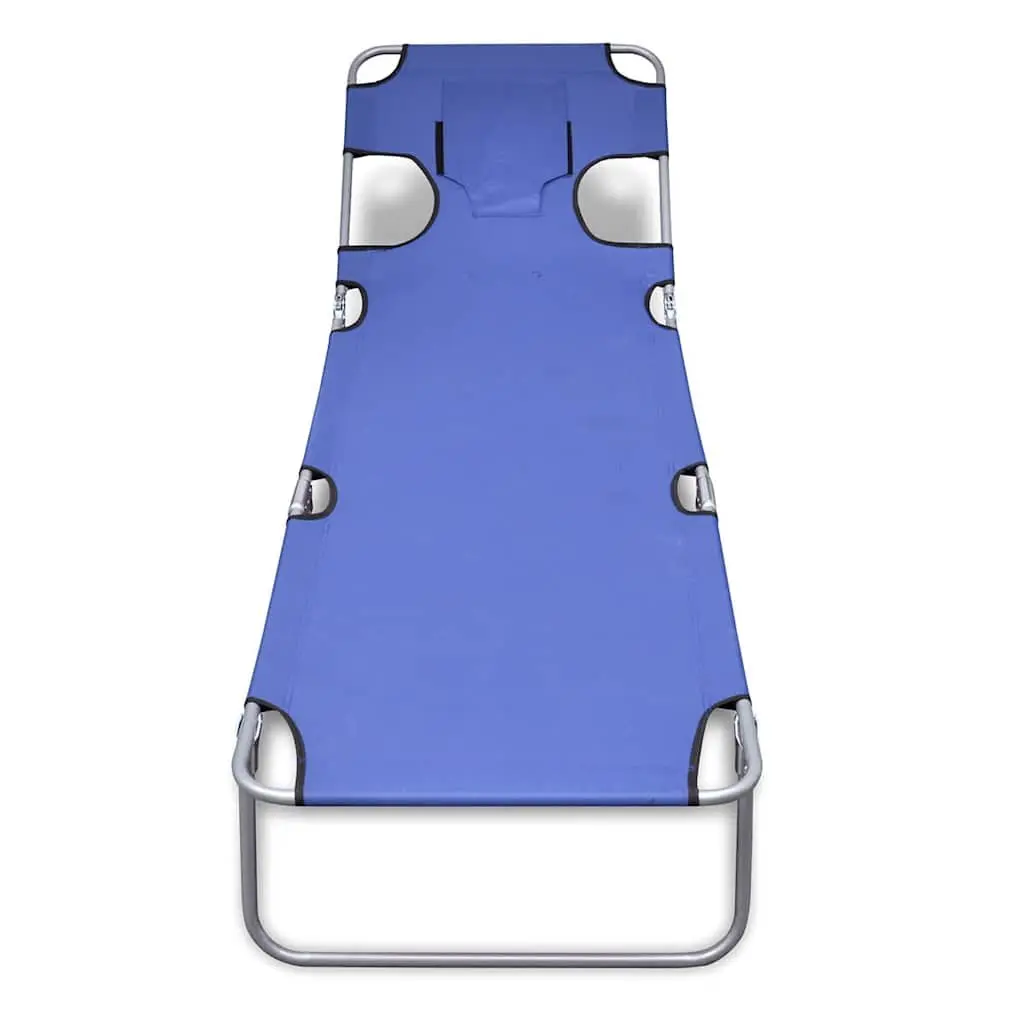 Folding Sun Lounger with Adjustable Backrest