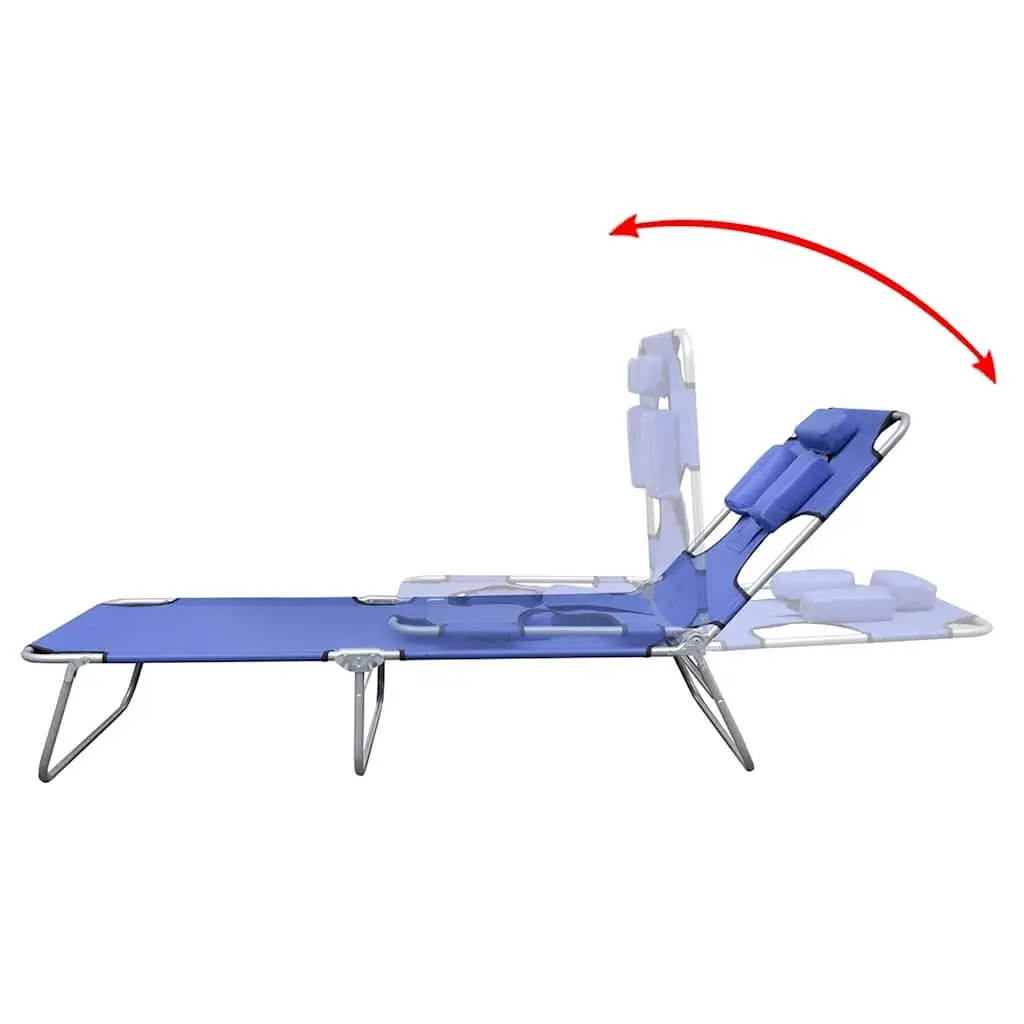Folding Sun Lounger with Adjustable Backrest