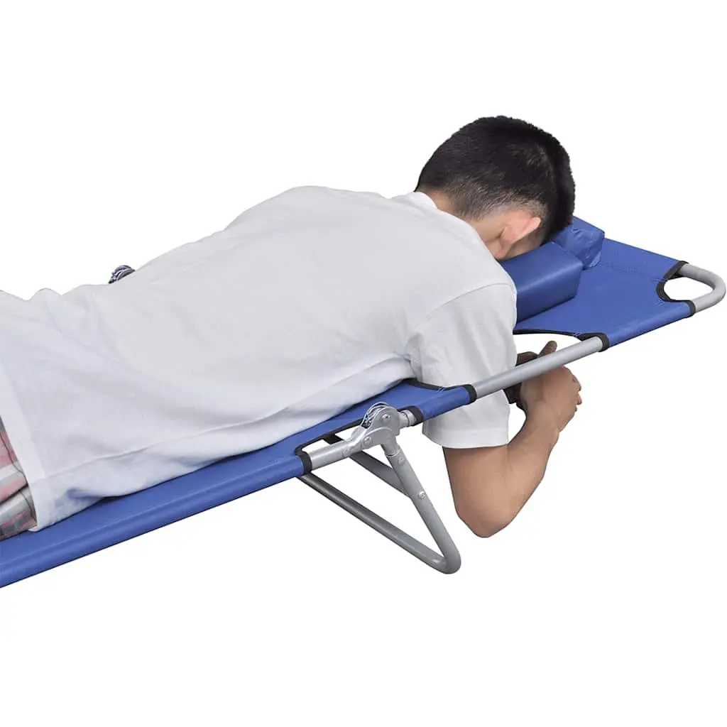 Folding Sun Lounger with Adjustable Backrest
