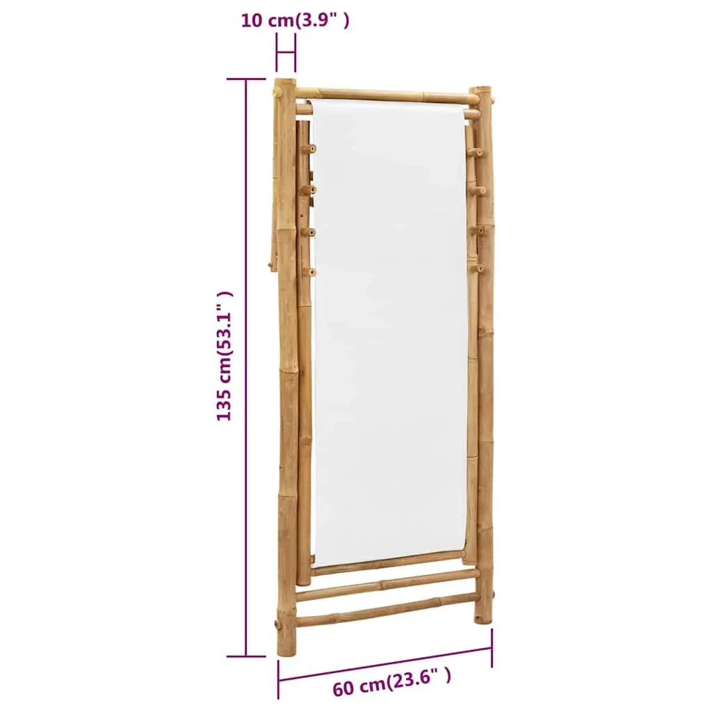 Bamboo Canvas Folding Deck Chair for Outdoor Relaxation