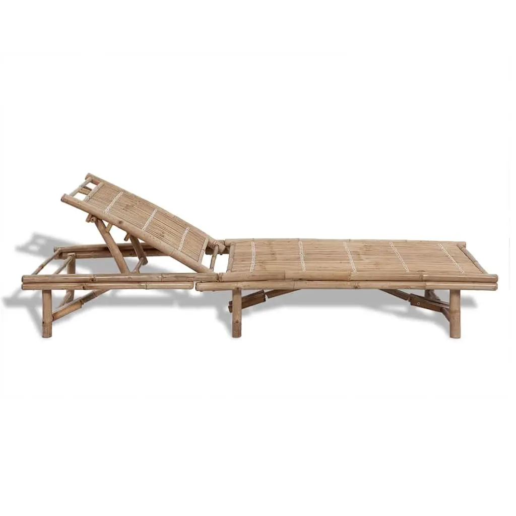 Adjustable Bamboo Sun Lounger for Outdoor Relaxation