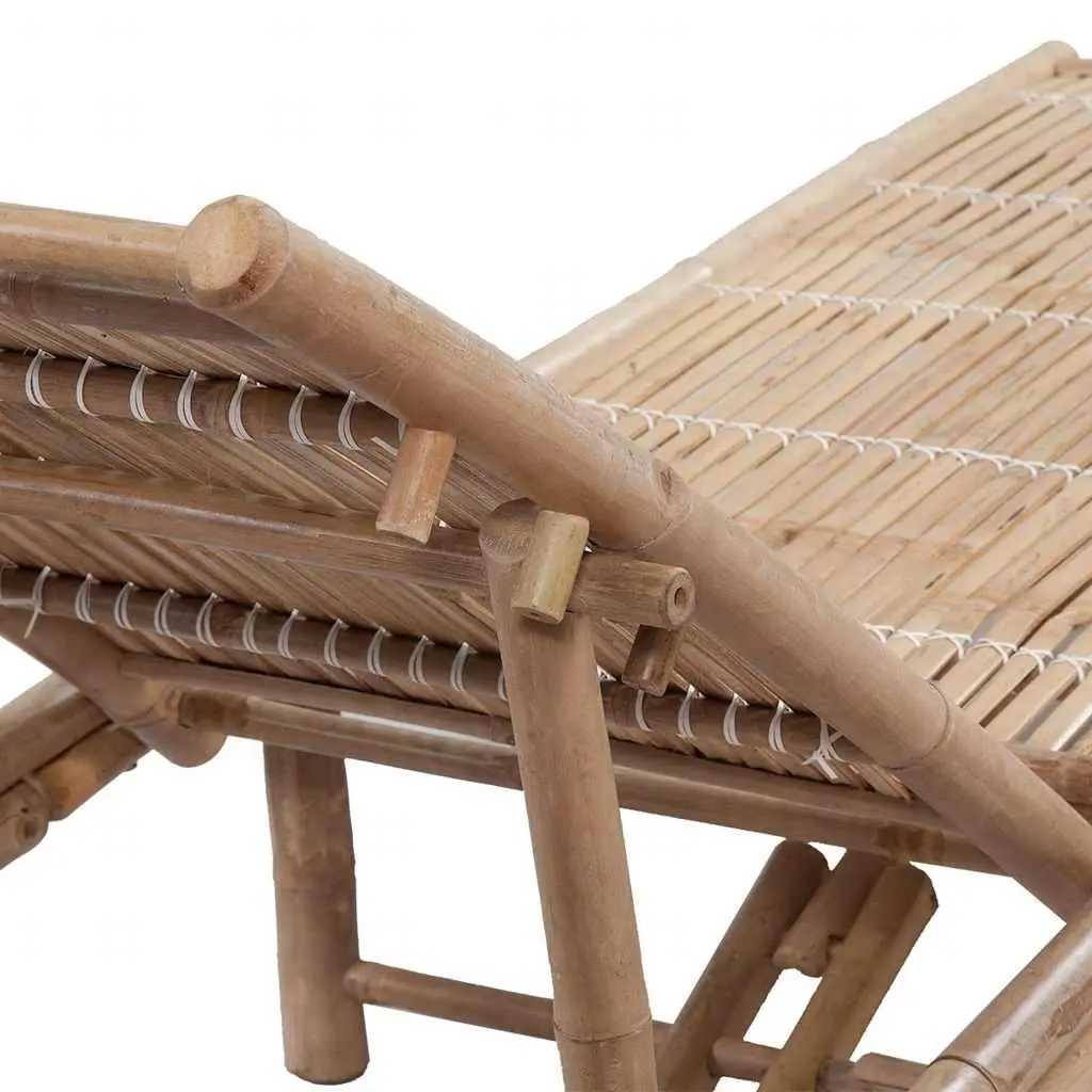 Adjustable Bamboo Sun Lounger for Outdoor Relaxation