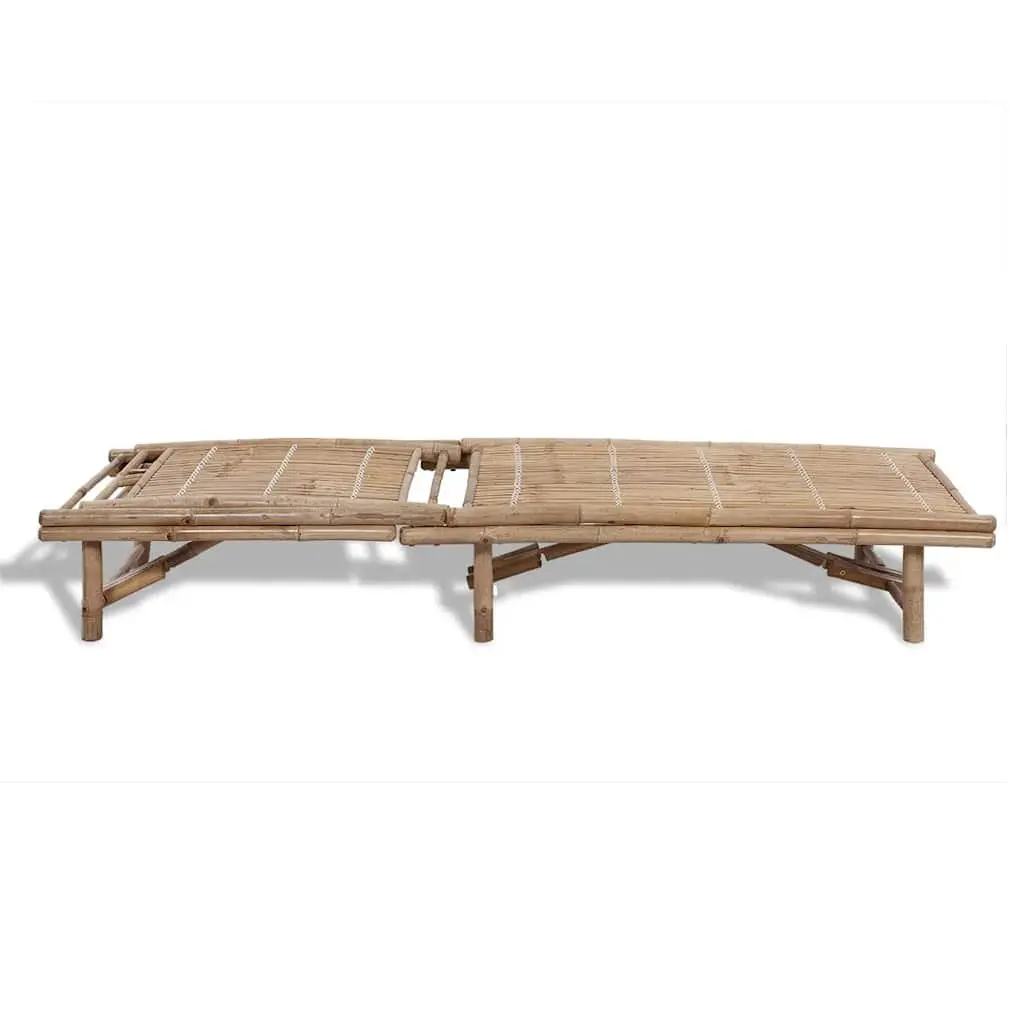 Adjustable Bamboo Sun Lounger for Outdoor Relaxation