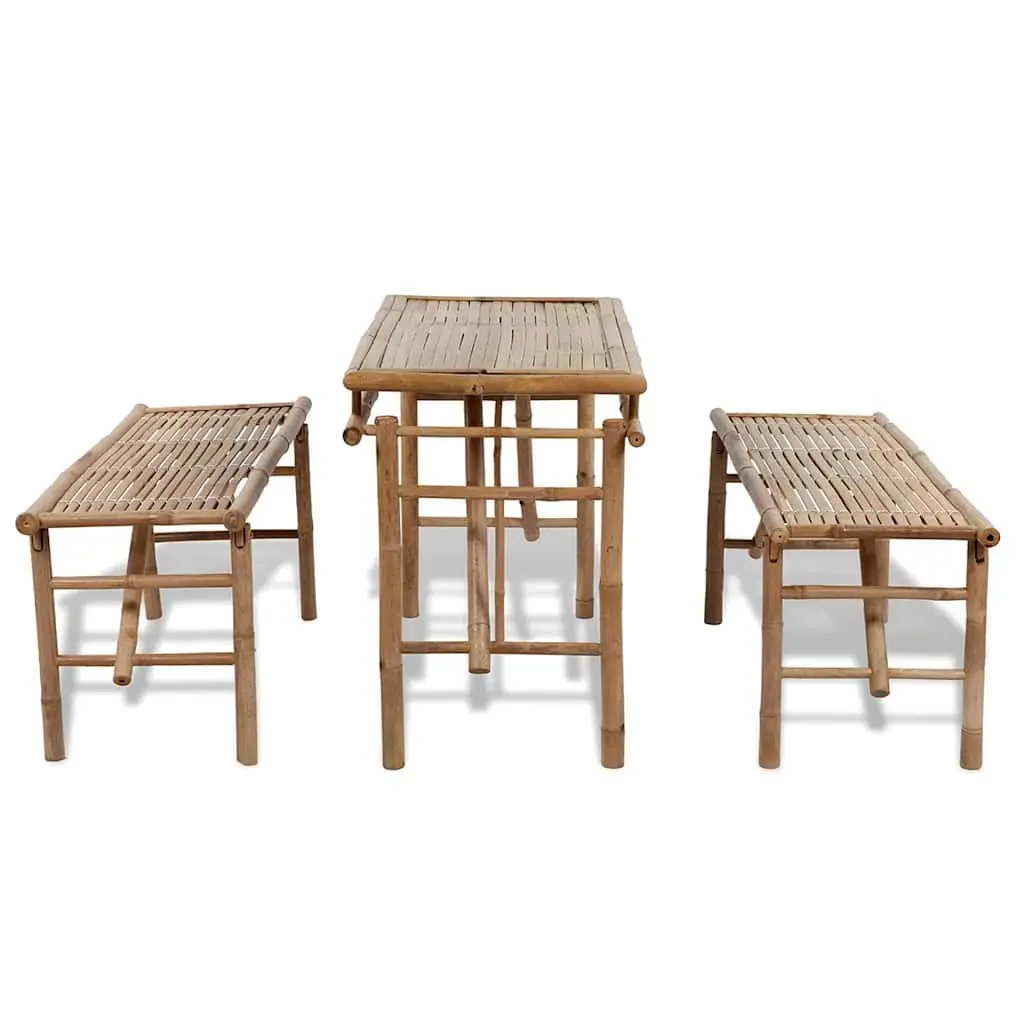 Foldable Outdoor Beer Table with 2 Benches 100 cm