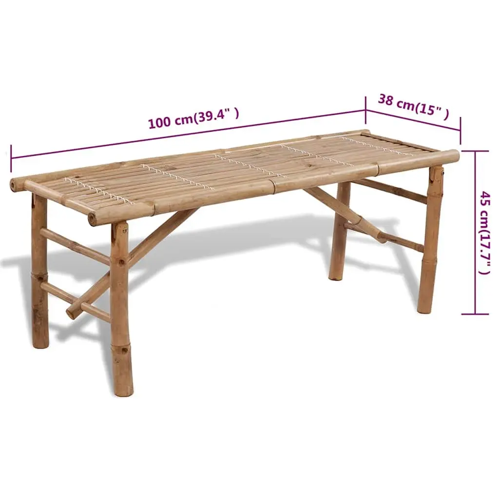 Foldable Outdoor Beer Table with 2 Benches 100 cm
