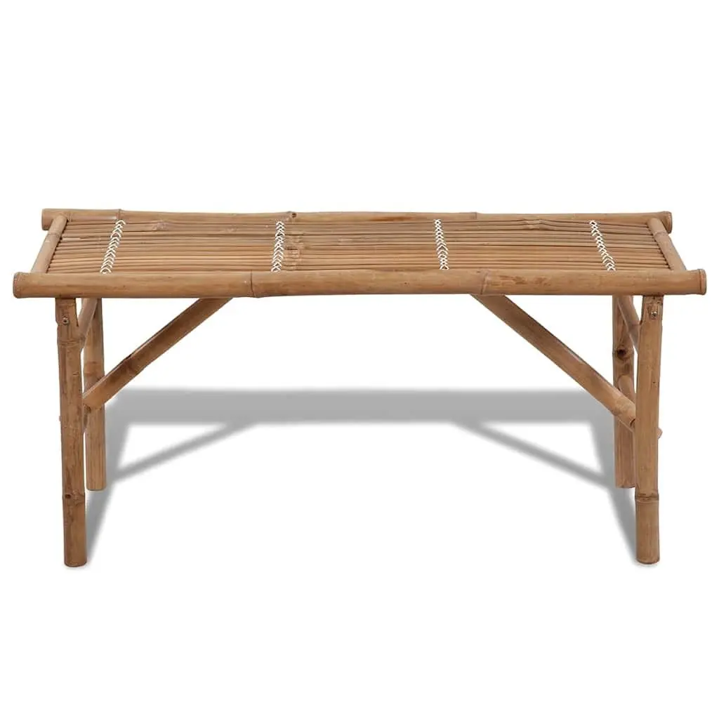 Brown Portable Bamboo Folding Garden Bench 118 cm