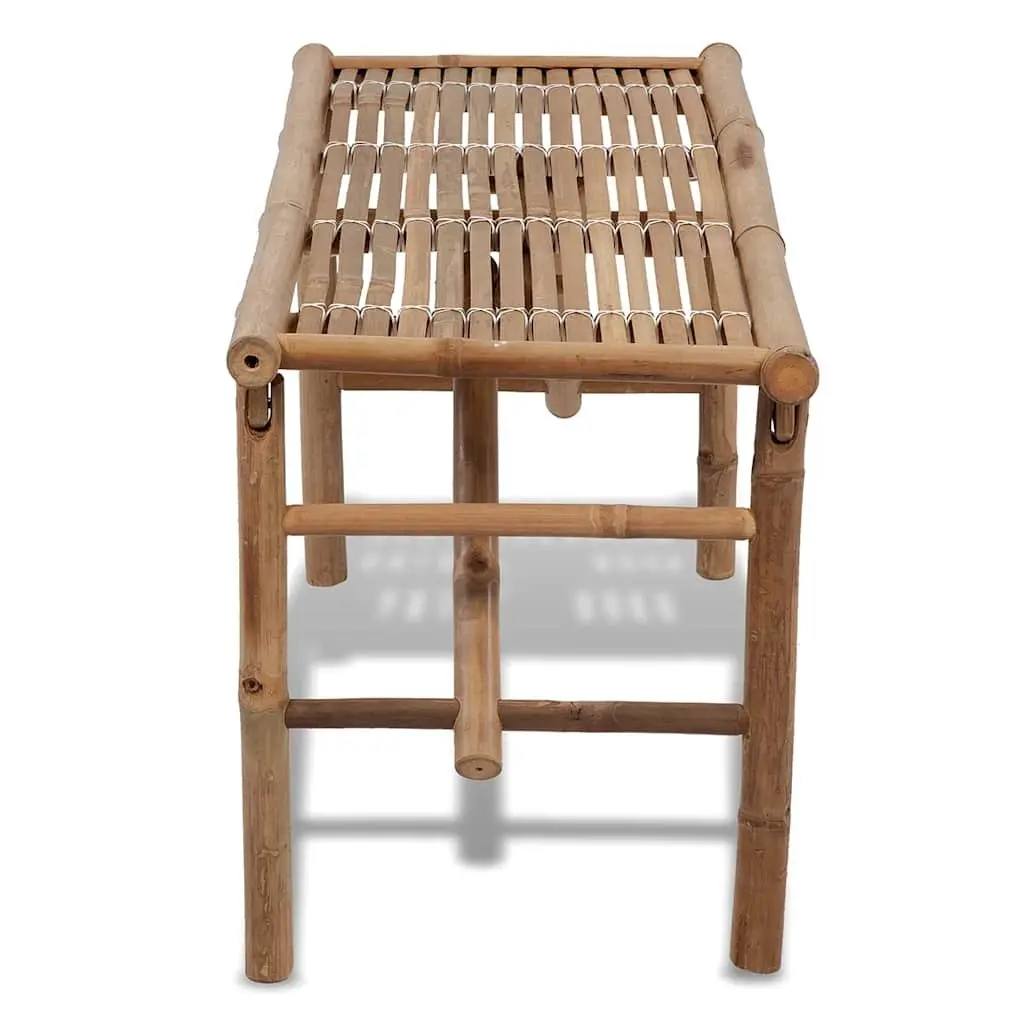Brown Portable Bamboo Folding Garden Bench 118 cm