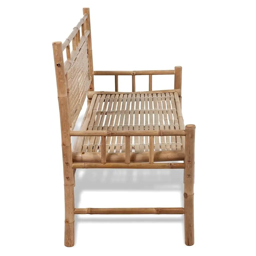 Outdoor Garden Bench Bamboo 120cm Brown