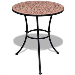 Sturdy Mosaic Bistro Table with Ceramic Top - 60cm