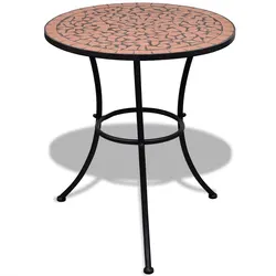 Sturdy Mosaic Bistro Table with Ceramic Top - 60cm