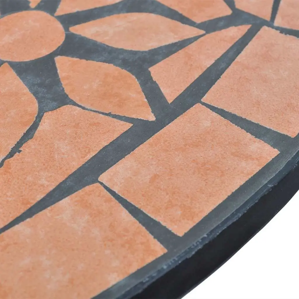 Mosaic Bistro Table Ceramic 60cm Brown Outdoor Garden Furniture