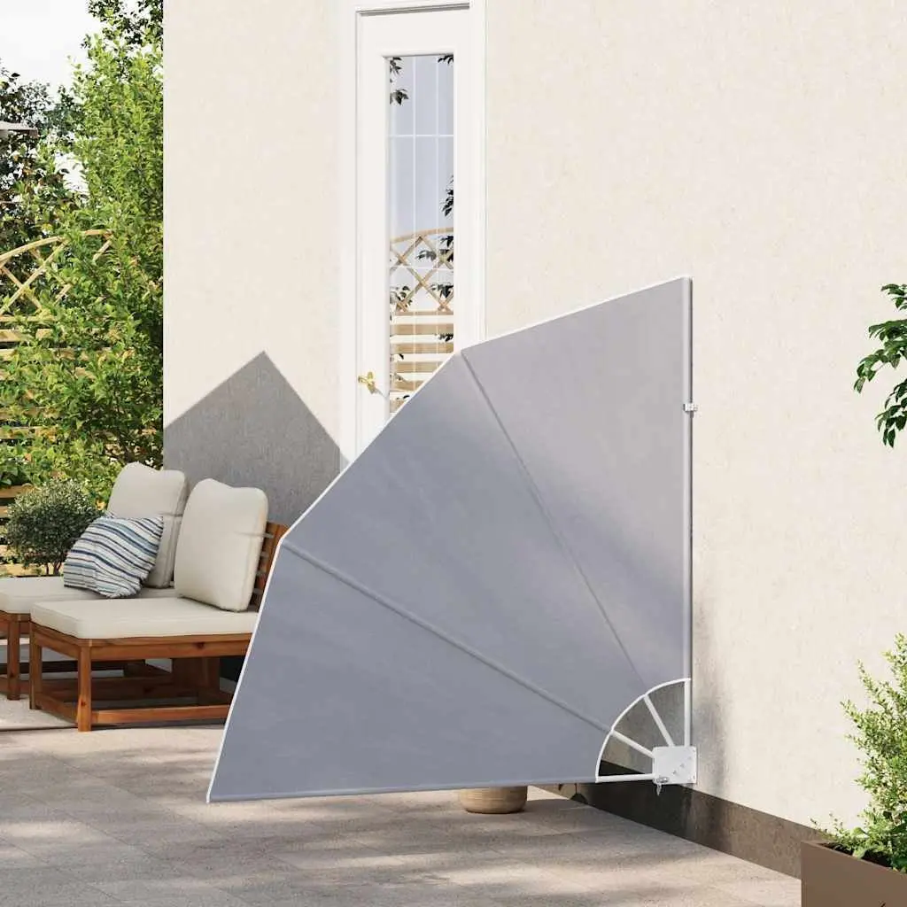 Collapsible Side Awning Polyester 140 x 140 cm Grey