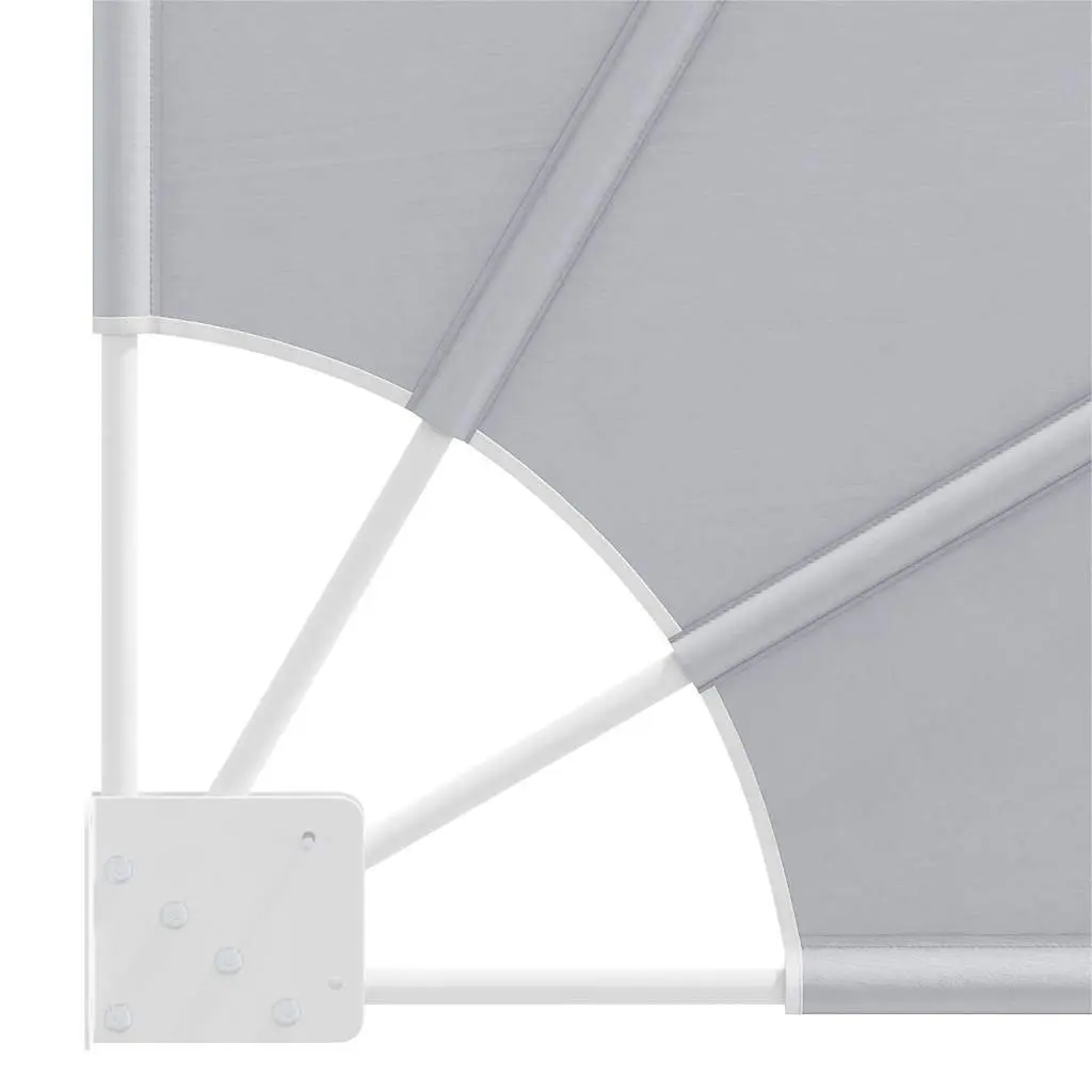 Collapsible Side Awning Polyester 140 x 140 cm Grey