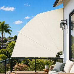 Premium Cream Collapsible Side Awning 210x210cm